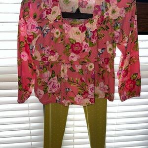 Matilda Jane Green Polka Dot Top and pants